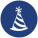 party hat icon for for ssc united social coordinator job opportunities